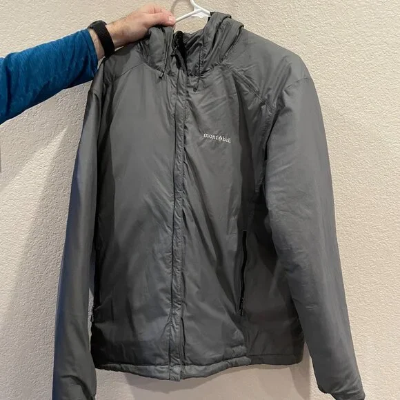 Men's Montbell Thermawrap Parka Black Grey Reversible Size Large - Picture 4 of 7